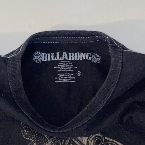 Billabong Adult Medium Short Sleeve Distressed Graphic Tee Shirt - Picture 2 of 5